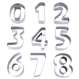ertek Zahlen Ausstecher 8cm 9 Jelly Fondant Cutter-Set, Edelstahl, große Zahlen Ausstecher (8cm Zahl)