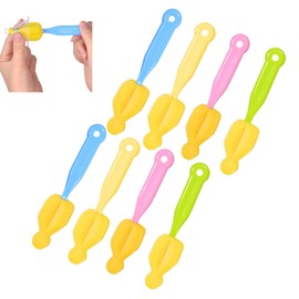 ALLVD Baby Bottle Nipple Brush, Set of 8, High Density Sponge for Removing Dirt, Wide Diameter Support, Nipple Cleaning Tool, Strong Water Absorption, Strong Water Absorption, Keeps Clean with Hanging