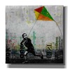 Epic Graffiti 'KID WITH KITE' by DB Waterman, 12"x12"