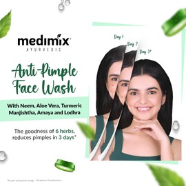 Medimix Ayurvedic Face Wash for All Skin Types - Soap Free - Paraben Free (100 ml / 3.4 oz)