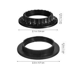 ARTIBETTER 4-Pack Black Lamp Shade Holder Rings for E27 and E26 Light Socket Fixing, Plastic Replacement Lamp Parts for Home Lighting Fixtures, Easy Installation and Durable Design