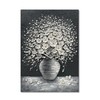 Epicler art Hand-painted abstract white flower art oil painting, 40x28
