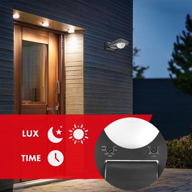Maclean MCE243 Infrared Motion Sensor with Twilight Sensor, 360° Detection