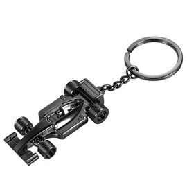 Quilax F1 Keychain for Men, Alloy Car Model Keychain, Metal Formula One Keyring Racing Car Key Chain, Formula 1 Race Cars Key Holder Accessories for Boyfriend Father Racing Enthusiasts Gifts (Black)