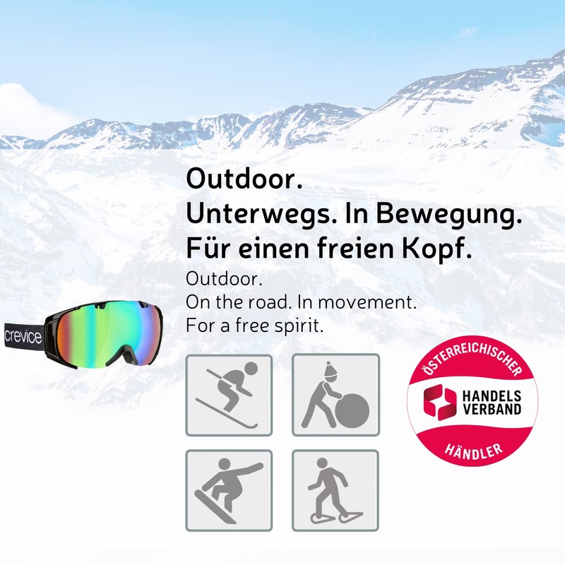 Black BCR041280 Flachau Crevice Ski Goggles – 1