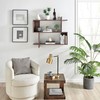 Danya B. Manasa Floating Geometric Kilter Two-Tier Wall Shelf -