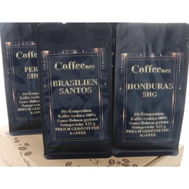 Coffeenes Arabica Coffee Beans 4 x 125 g - Coffee Whole Bean Set - Bean Coffee - 4 Different Flavours