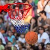2 Pack Heavy Duty 12 Loops Basketball Net, Red/White/Blue Basketball