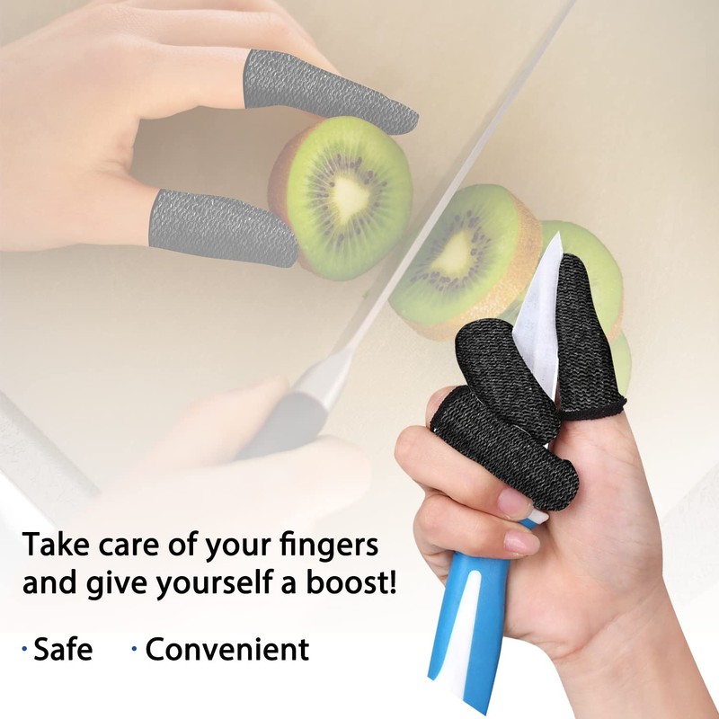 RIVIEVAL 12 Pieces Finger Cots, Reusable Thumb Protector Non Slip