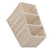 VILLFUL Stackable Storage Box Rattan Basket Lids Desktop Storage Organizer