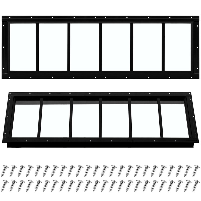 Tandefio 2 Pack Shed Window, Transom Windows 10" x 35"