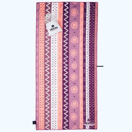 DEZAL Microfiber Super-Compact Sand Free Hiking Beach Camping Fitness Travel Towel (Pink)