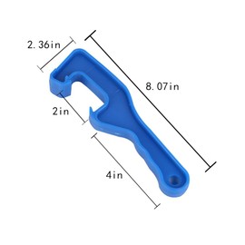 EYAKEG 1 Pieces Plastic Bucket Lid Opener 5 Gallon Paint Can Opener Bucket Opener Wrench Tool Lid Remover for Home Industrial Use, 8.07 inch, Blue