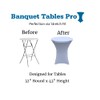 4 Pack 32 Round x 43" Tall Spandex Fitted Table