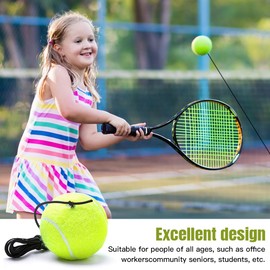 yotutun Tennis Ball with String, Pack of 4 Tennis Trainer Elastic Tennis Training Ball Rebound Ball for Children Adults Beginners Solo Training