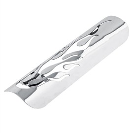 Qiilu Escudo térmico de escape de motocicleta, Tubo de escape de llama de motocicleta Escudo de aislamiento térmico Silenciador Cubierta protectora de calefacción(Plata)