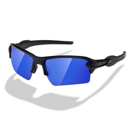 kimorn Sunglasses Men and Womens Polarized Sports Sun Glasses K1463 (Matte Black Frame Blue Lens)