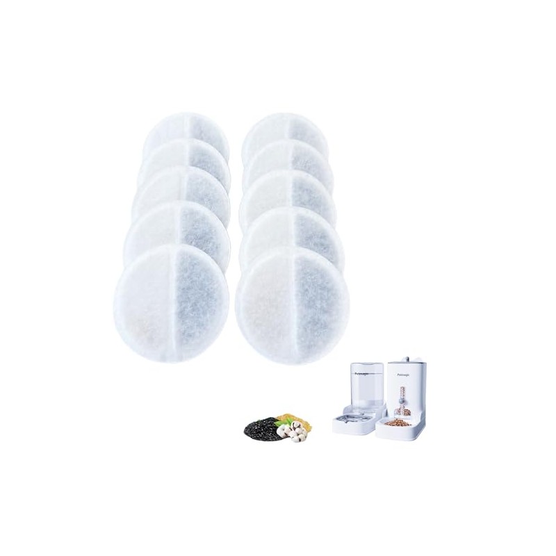 Pet Water Fountain Filter Replacement Pads, 10 Pack, Compatible with