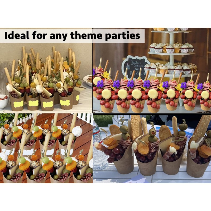 [100 Cups + 200 Picks] CAMKYDE 100 Pcs Charcuterie Cups