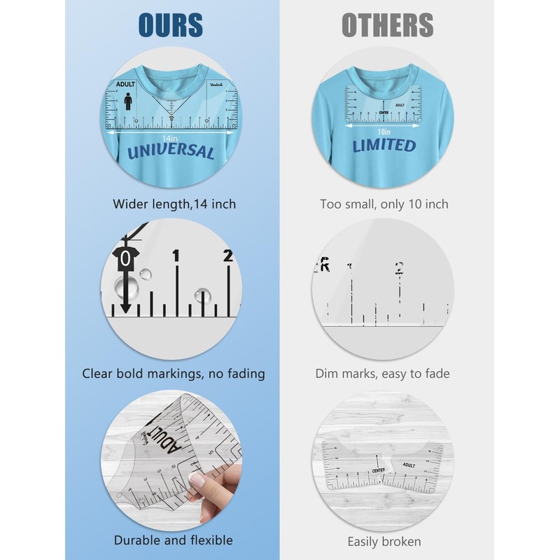 T-Shirt Ruler Guide Alignment Tool to Center Designs, Tshirt Ruler