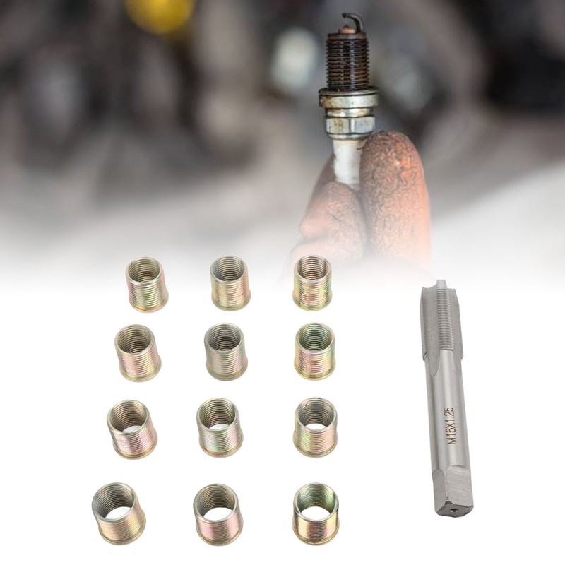 Thread Repair Tools 12Pcs Stainless Steel Inserts with 1Pc Screw