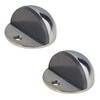 Door Stop Floor Mounted Oval Half Moon Pattern Polished Stainless