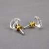 Qshare 6 Pack Crystal Knobs Cabinet Knobs,Single Hole Pull Handle