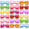 SUNOVELTIES 18 Pcs Women Sparkling Crystal Sunglasses Transparent Oversized Disco