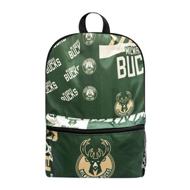 Pro Specialties Group Milwaukee Bucks basketball travel backpack, hiking, gym Backpack durable bag designed for men and women. Ideal for Adults, extra-large & waterproof use for various activities