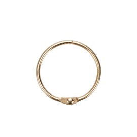 Xiaoyztan 50 Pcs Loose Leaf Opening Ring Buckles Note Book Binder Rings Iron Hanging Rings Keyrings (Inner Diameter 1.2-Inch Gold)