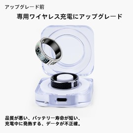 Smart screen ring, IP68 waterproof, intelligent movement tracking, sleep analysis, gesture control with charging case, (black, 11)