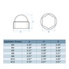 sourcing map Nut Protection Cap, 20Pcs M6x10x14mm - Plastic Hexagonal