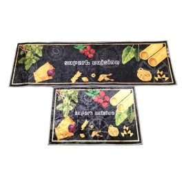 Franmova Juego De Tapetes Antiderrapante Para Cocina 2 Pz.