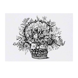 'Dried Flower Basket' Temporary Tattoo - Water Resistant, Skin-Safe, Non-Toxic Transfer (TO00075763)