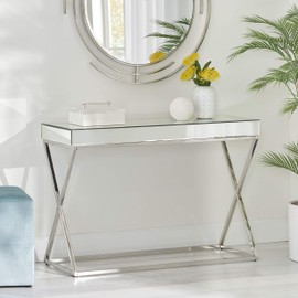 Christopher Knight Home Nikita Modern Glam Console Table Tabletop, Mirror, Silver
