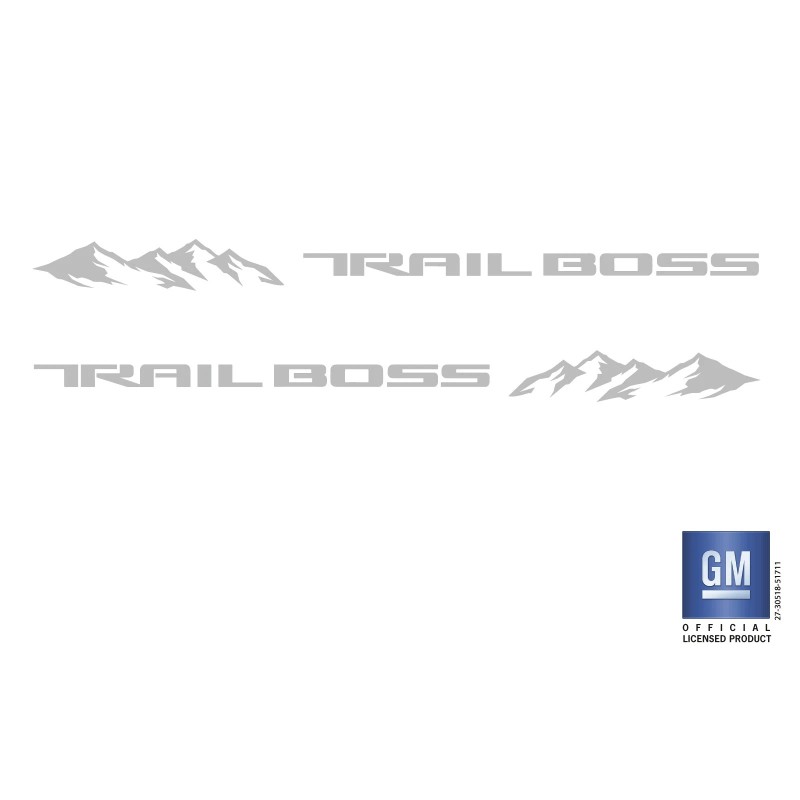 EmblemsPlus Chevy Silverado Silver Trail Boss Mountains Hood Decals 2019-2025