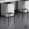 Pinelicorn 10 Pack Black Plastic Stack Round Stools 17.7In Backless