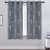 BUHUA Room Darkening Curtains Vine Print Window Blackout Curtains Thermal