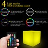 COPU 8-inch Waterproof LED Light Cube, USB Rechargeable Mood Light,