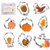 Thanksgiving Cookie Cutters 8PCS Fall Leaves Cookie Cutter Set Turkey,