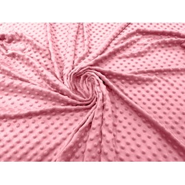 Backdrop King Inc, 58/59" Wide 100% Polyester Minky Dimple Dot Soft Fabric (Pink)