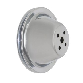 Unbranded Small Block Chevy Chrome Steel Short Water Pump 1 Groove Pulley Kit Set SBC  350