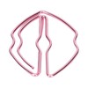 100pcs Paper Clips Portable Purple Lip Shape Rustproof Electroplated Metal