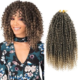 DAIRESS Pre-twisted Passion Twist Crochet Hair 14 Inch Pre-looped Crochet Passion Twist Braiding Hair 8 Packs Soft Bohemian Twists (14Inch Pack of 8, T27)