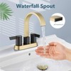 Aolemi Bathroom Faucets for Sink 3 Hole,4 Inch Centerset Waterfall