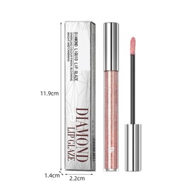Rostblant Liquid Eyeshadow,Liquid Metallic Eyeshadows,Diamant Shiny Lip Gloss Diamant Perlglanz Lip Glaze wasserfester, bunter, diamantschimmernder Lipgloss für Frauen,blassrosa