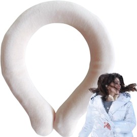 Neck Heating Tube - Wearable Heating Neck Wraps for Winter Cold - Hands Free Heat Pack - Reusable Neck Heater for Men & Women - Beige cover