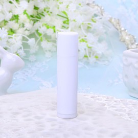 LeTradeJP 20 Pcs Lip Balm Tubes Dispensing Containers Lip Cream Tube Lip Containers Rotatable White Cosmetic Containers Divided Refills Containers Handmade Lipstick DIY