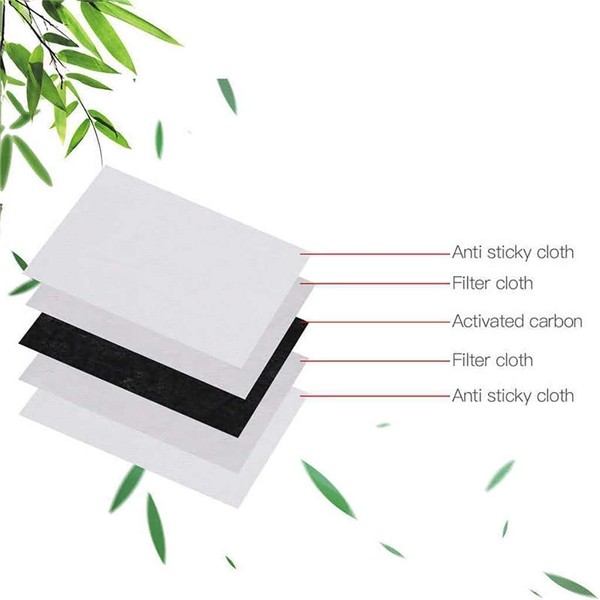 Breathing PM 2.5 Activated Carbon Filter Insert for Cotton Replaceable, Anti Dust, Anti-saliva - 50 Pieces