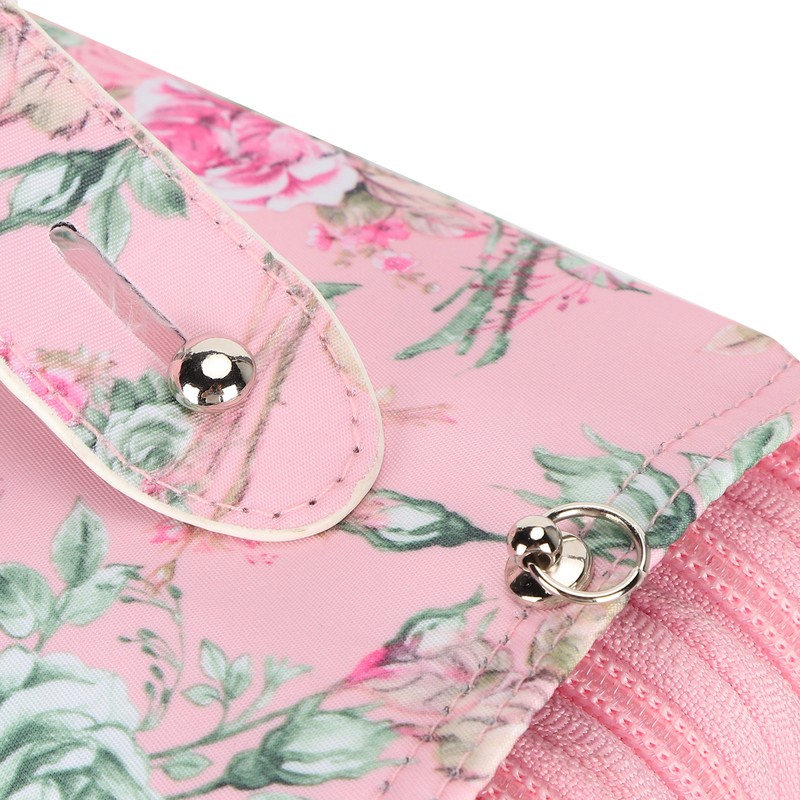 Pencil Case Rose Printed Multi Layer Zipper 252 Slots Portable
